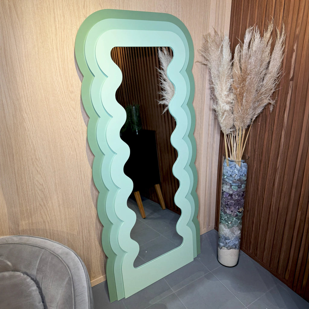 Wavvy Wellenspiegel Grün 180x80cm